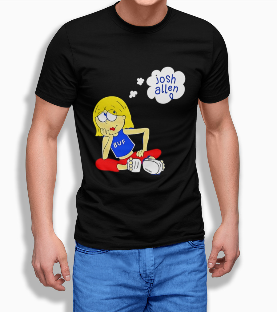 BUF Girl Thinking About Josh Allen Buffalo Bills T-Shirt