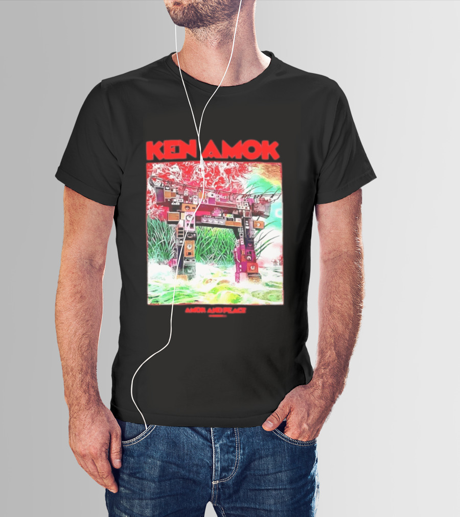 Ken Amok Amok And Peace Speaker Torii Technicolor Gateway T-Shirt