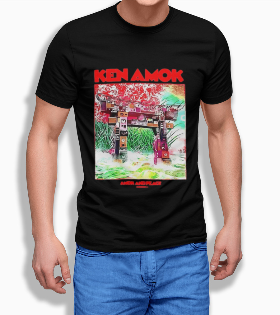 Ken Amok Amok And Peace Speaker Torii Technicolor Gateway T-Shirt