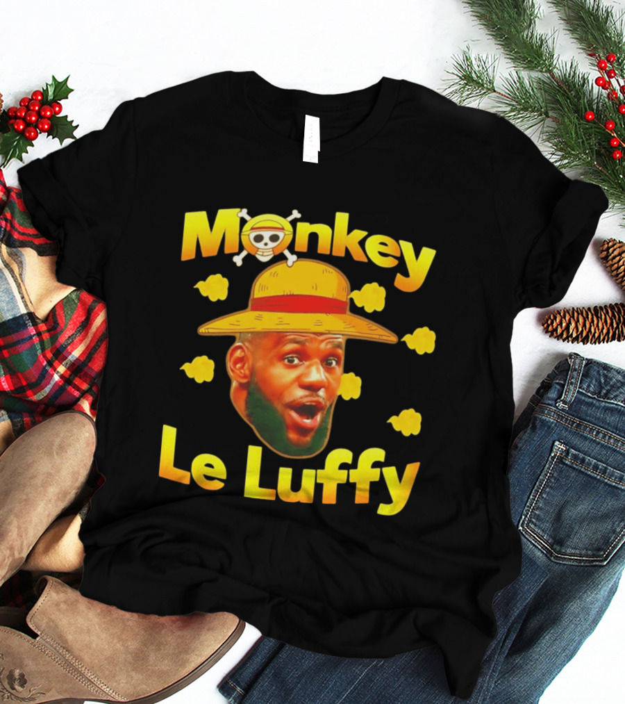 Monkey LeBron James Le Luffy Los Angeles Lakers One Piece T-Shirt