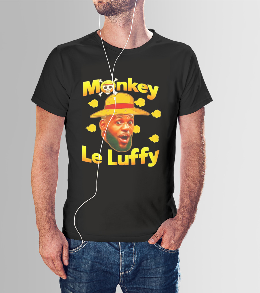 Monkey LeBron James Le Luffy Los Angeles Lakers One Piece T-Shirt