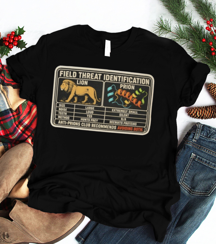 Field Threat Identification Lion Prion Comparison Avoiding Both Anti Prions Club T-Shirt