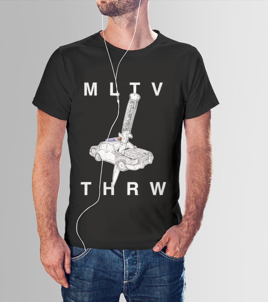 MLTV THRW Police Car Knife Punk T-Shirt