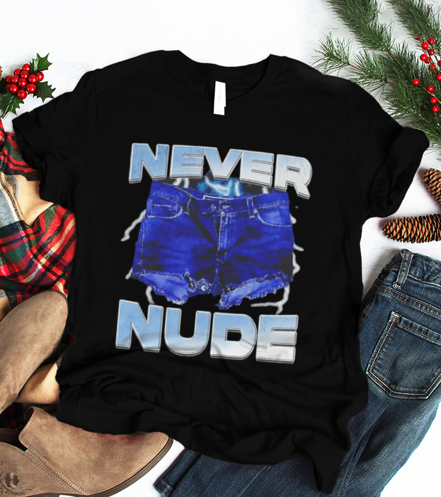 Never Nude Tobias Funke Denim Shorts Meme T-Shirt