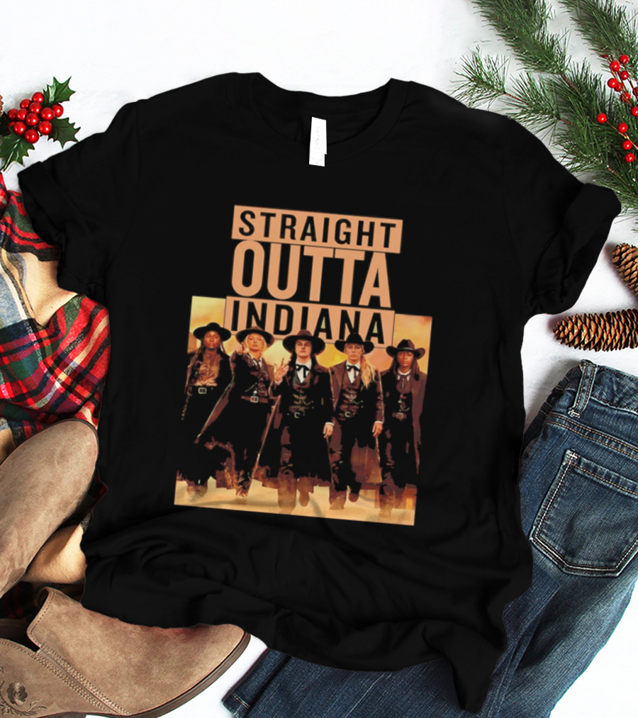 Straight Outta Indiana Fever Women's Basketball Feverstone Western T-Shirt