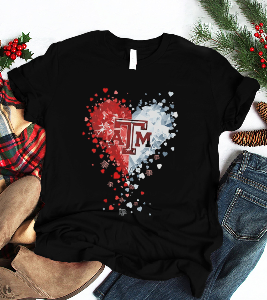 Texas A&M Aggies Heart Diamond 2026 NCAA College Station T-Shirt