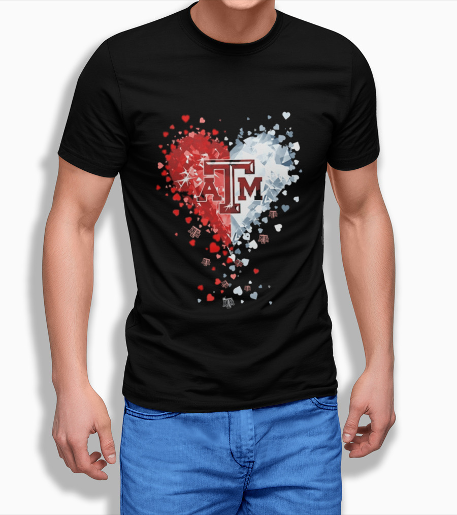 Texas A&M Aggies Heart Diamond 2026 NCAA College Station T-Shirt