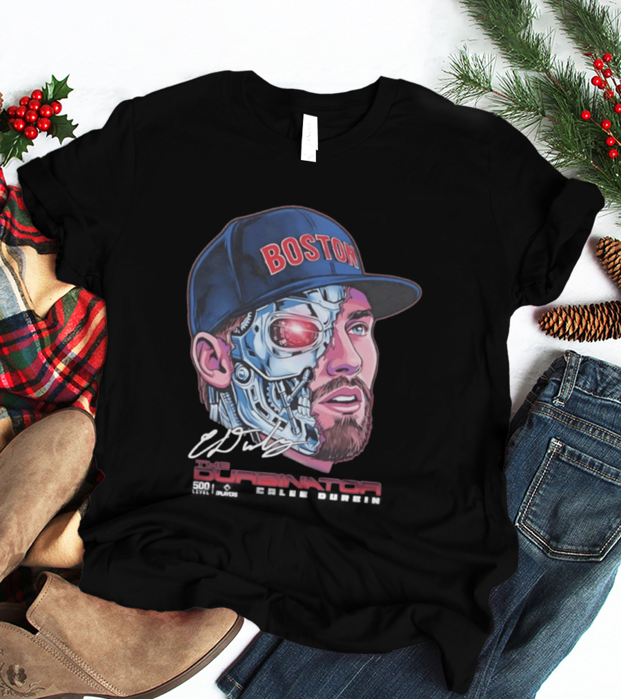 Boston Red Sox The Durbinator Caleb Durbin Cyborg Baseball T-Shirt