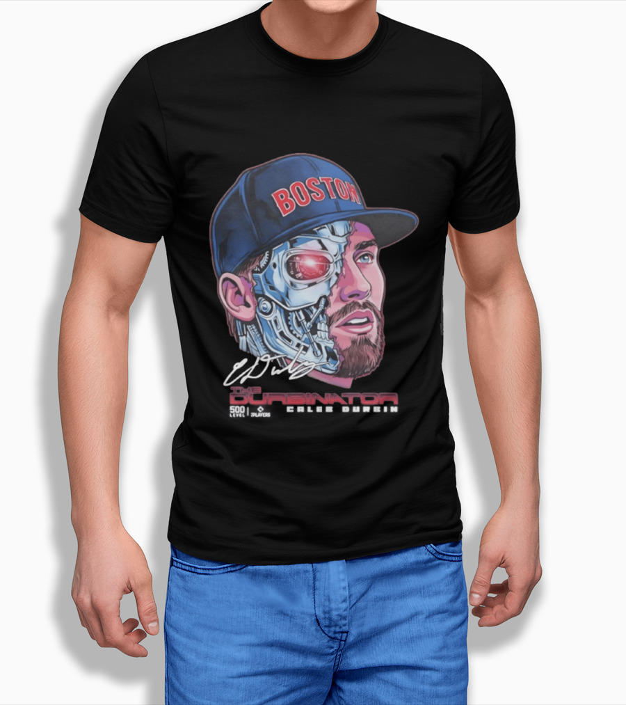 Boston Red Sox The Durbinator Caleb Durbin Cyborg Baseball T-Shirt