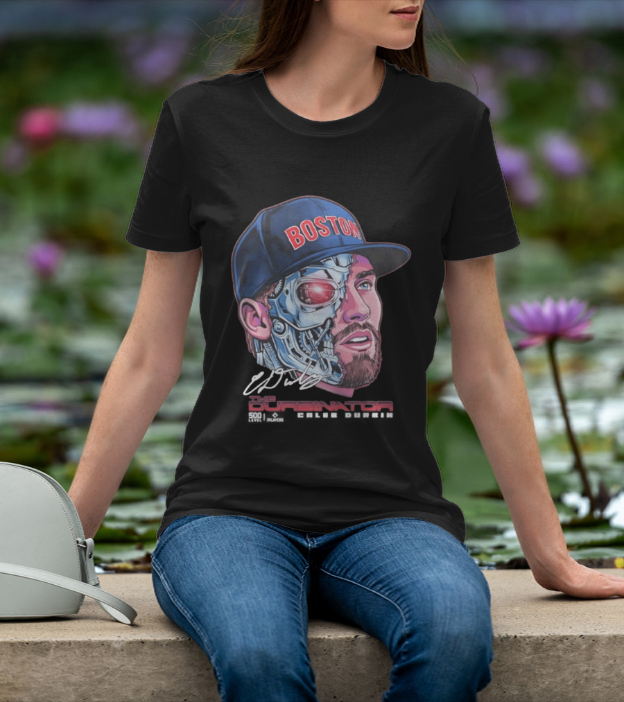 Boston Red Sox The Durbinator Caleb Durbin Cyborg Baseball T-Shirt