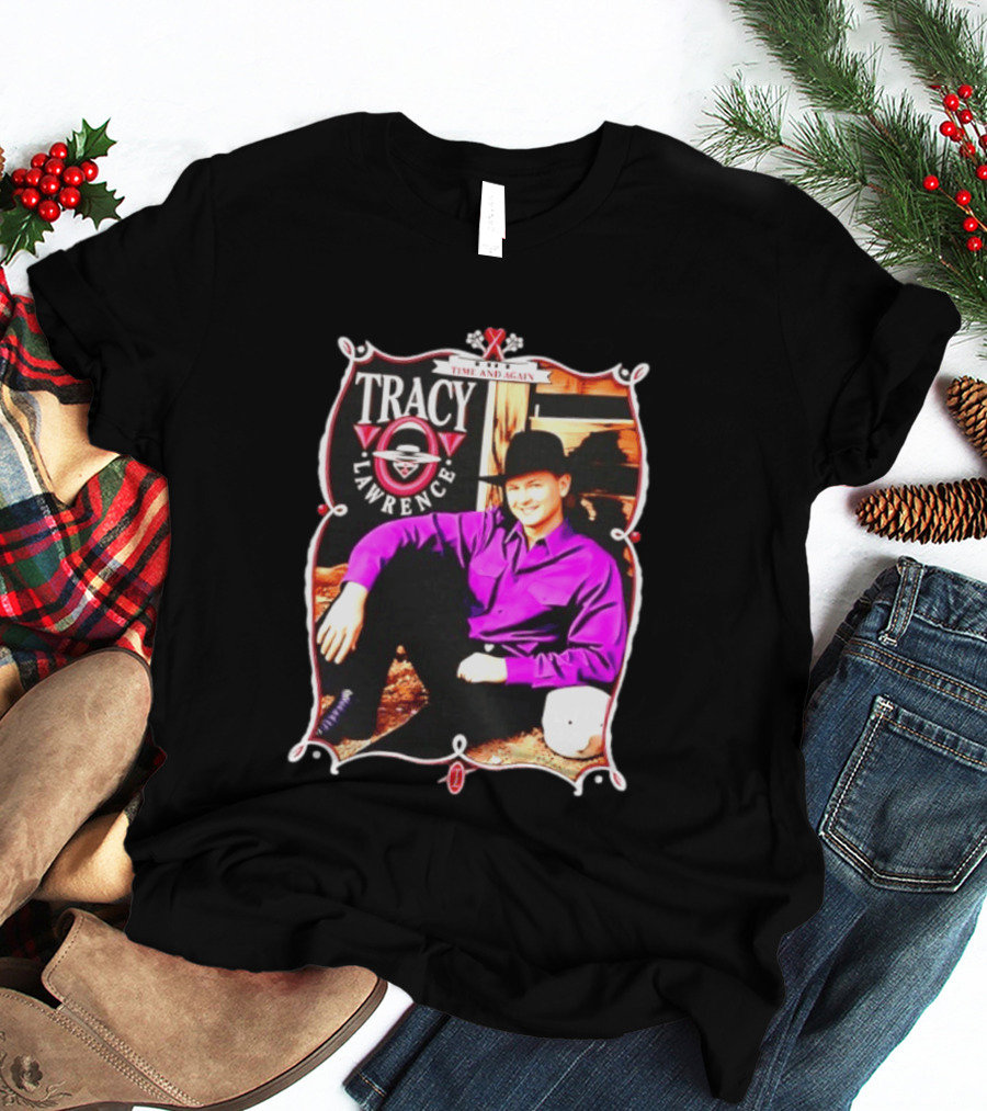 Tracy Lawrence Time And Again Country Music Purple Suit Cowboy Hat T-Shirt