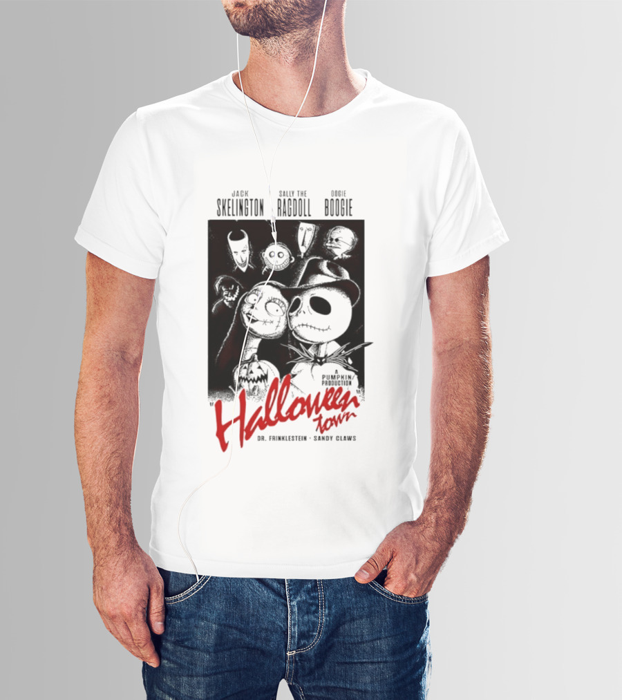 Halloween Town Jack Skellington Sally The Ragdoll Oogie Boogie Dr. Finkelstein Sandy Claws T-Shirt