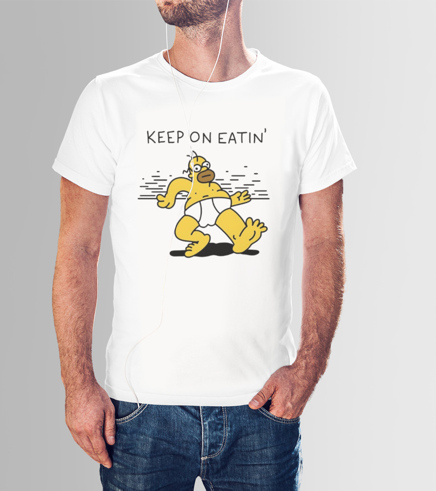Homer Simpson Keep On Eatin' The Simpsons Walking T-Shirt
