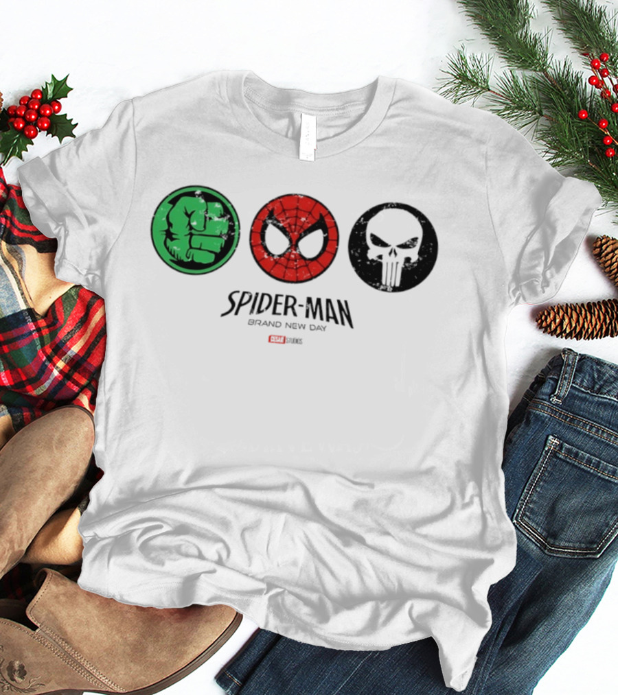 Hulk Spider Man Punisher Marvel Brand New Day T-Shirt