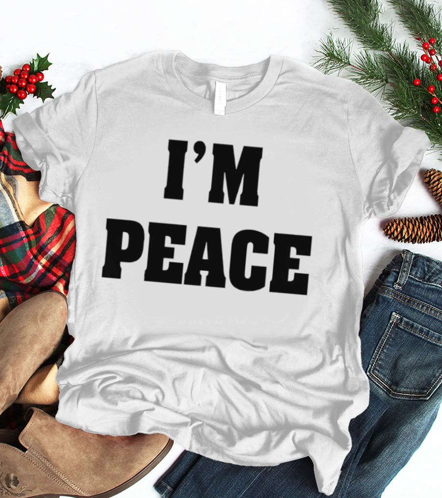 I'M PEACE Statement Black T-Shirt