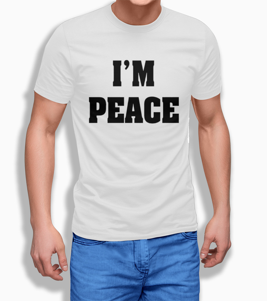 I'M PEACE Statement Black T-Shirt