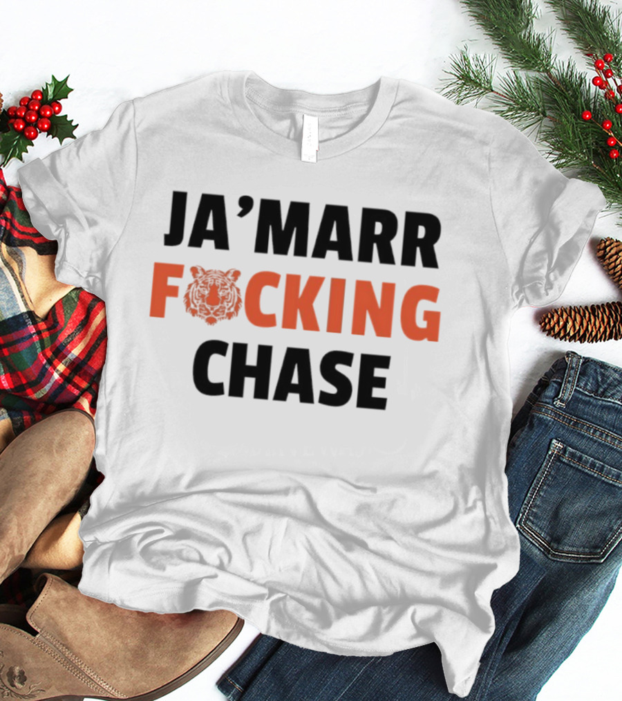 Cincinnati Bengals Ja'Marr Chase Football Tiger T-Shirt
