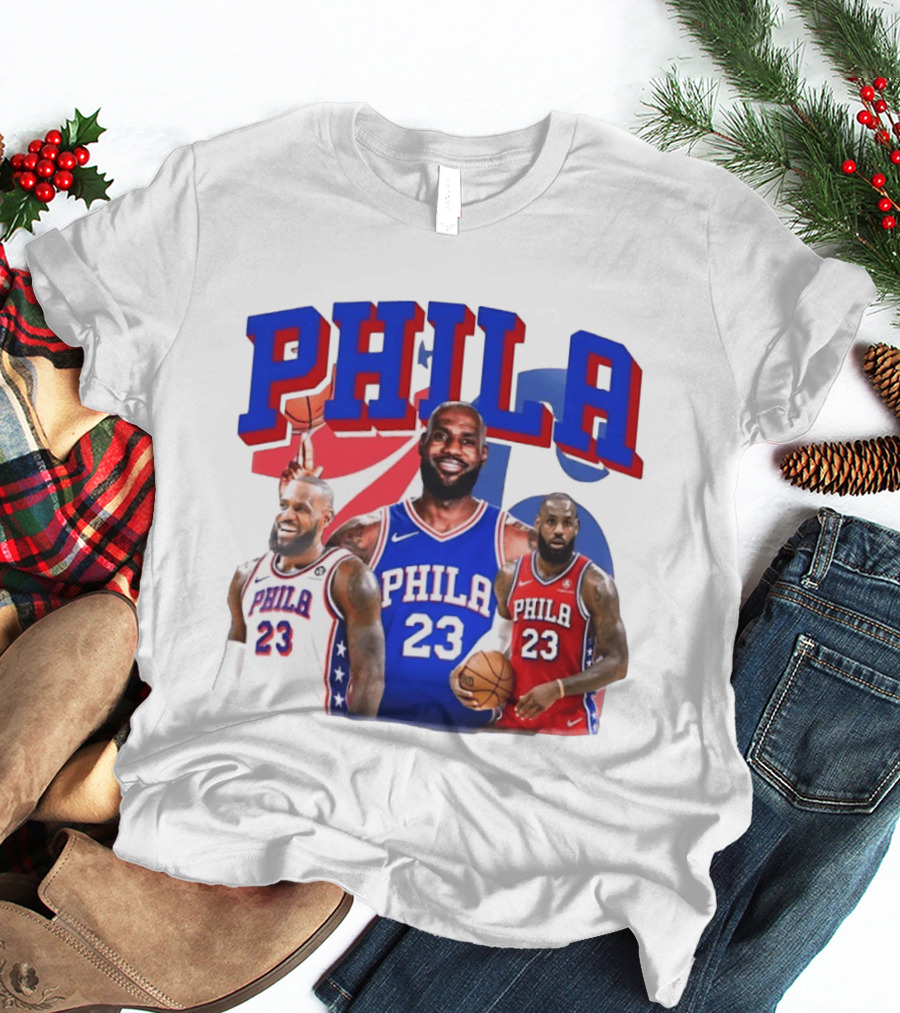 LeBron James Phila 23 Philadelphia Basketball T-Shirt