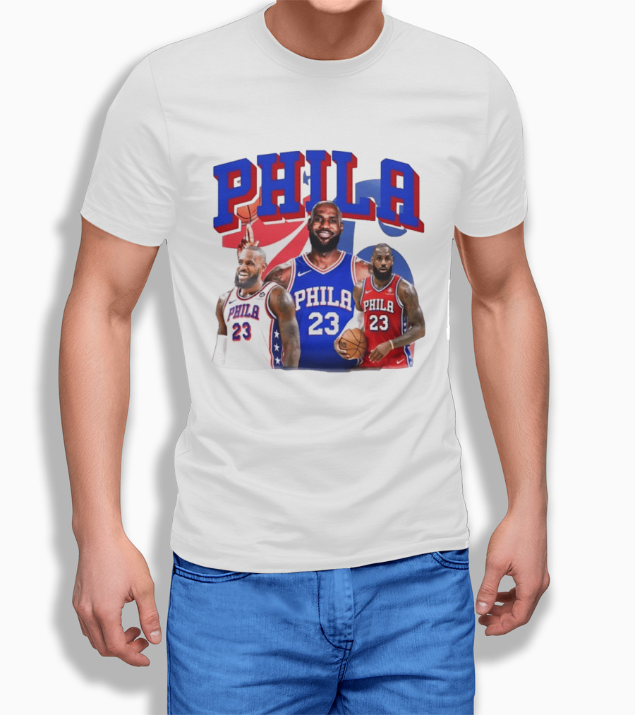 LeBron James Phila 23 Philadelphia Basketball T-Shirt