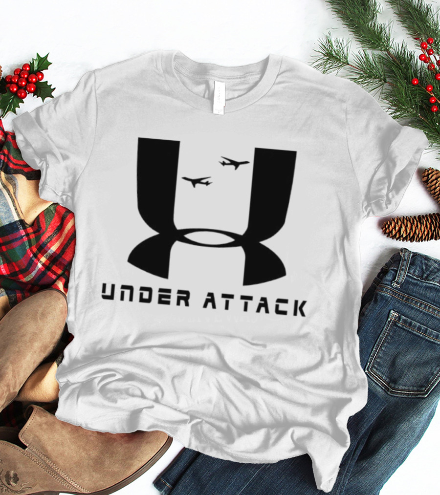 Under Attack Parody Logo With Airplanes T-Shirt