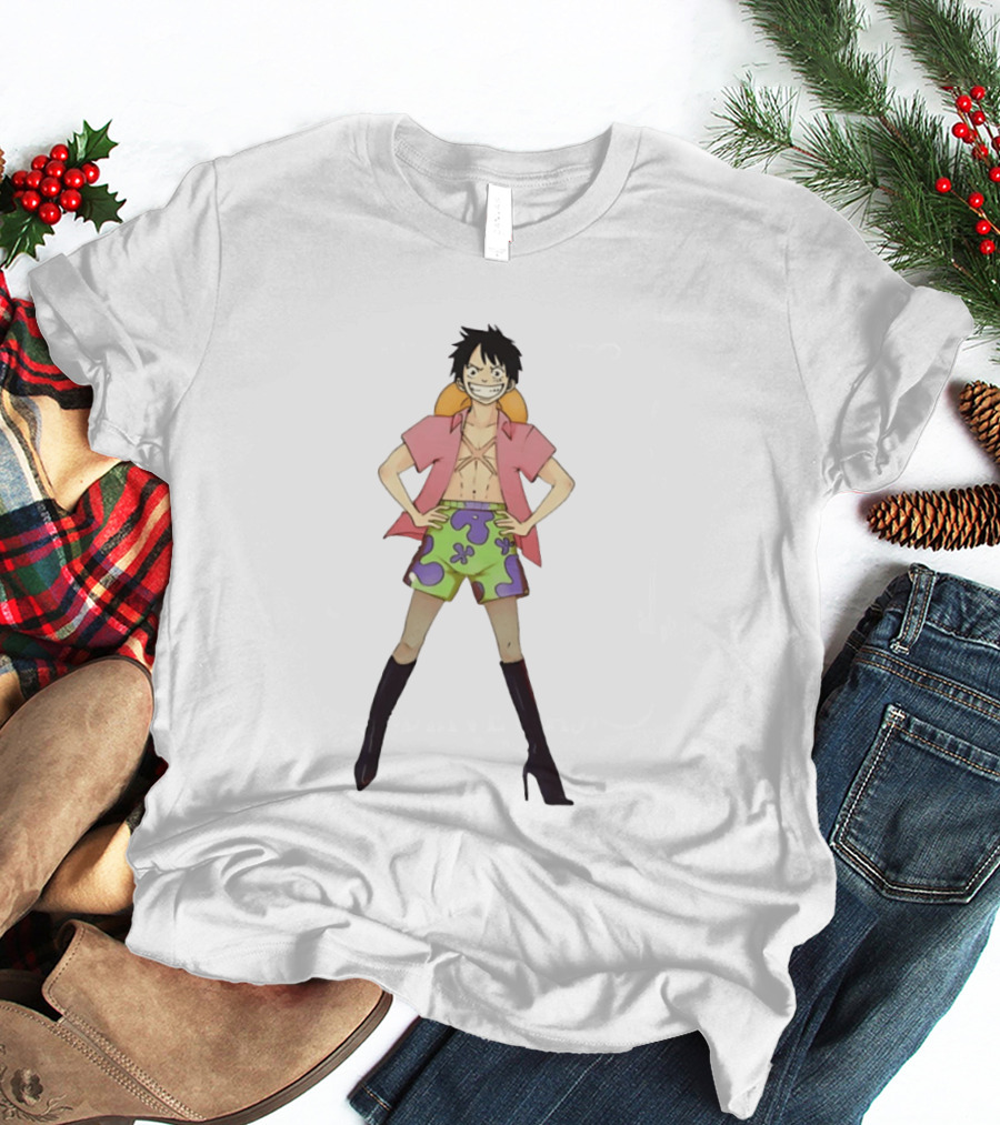 One Piece Luffy Stripper Monkey Straw Hat Pirates T-Shirt