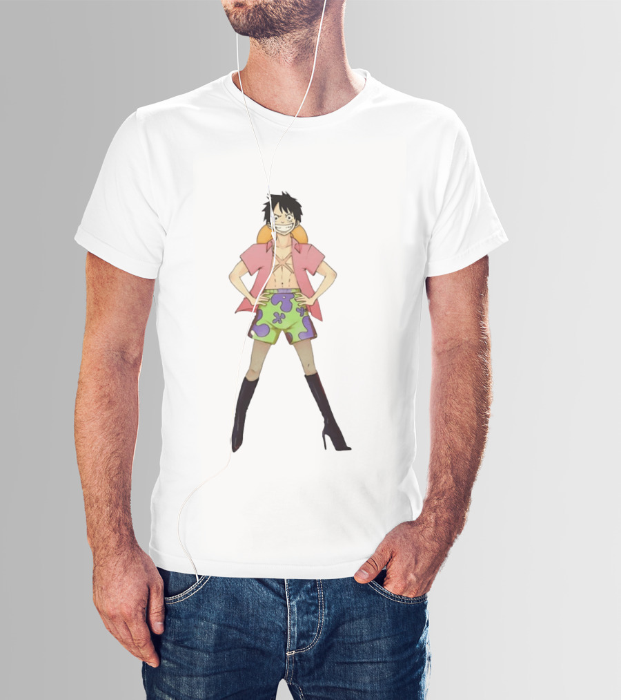 One Piece Luffy Stripper Monkey Straw Hat Pirates T-Shirt