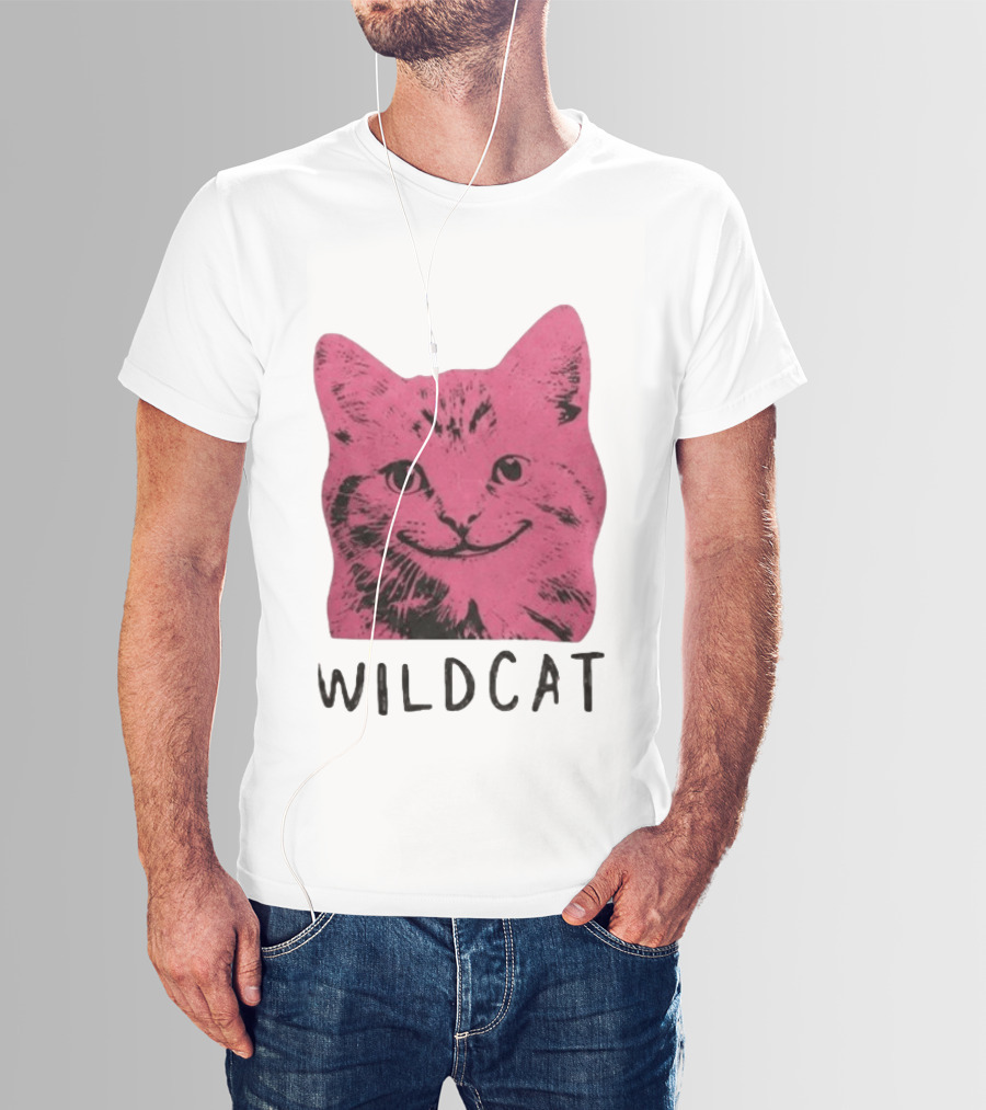 Wildcat Pink Cat Feline Animal T-Shirt
