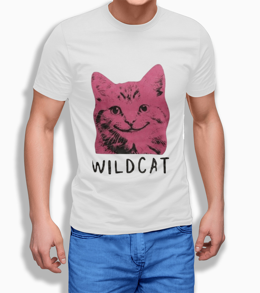 Wildcat Pink Cat Feline Animal T-Shirt