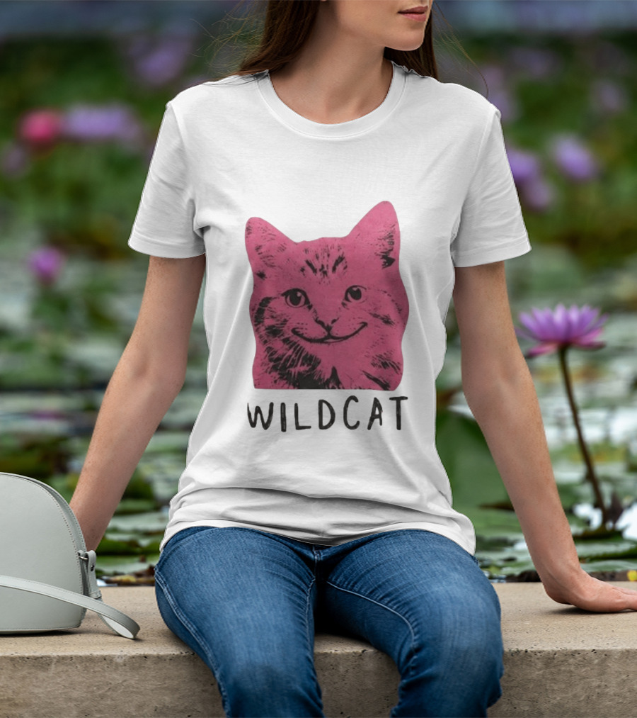 Wildcat Pink Cat Feline Animal T-Shirt