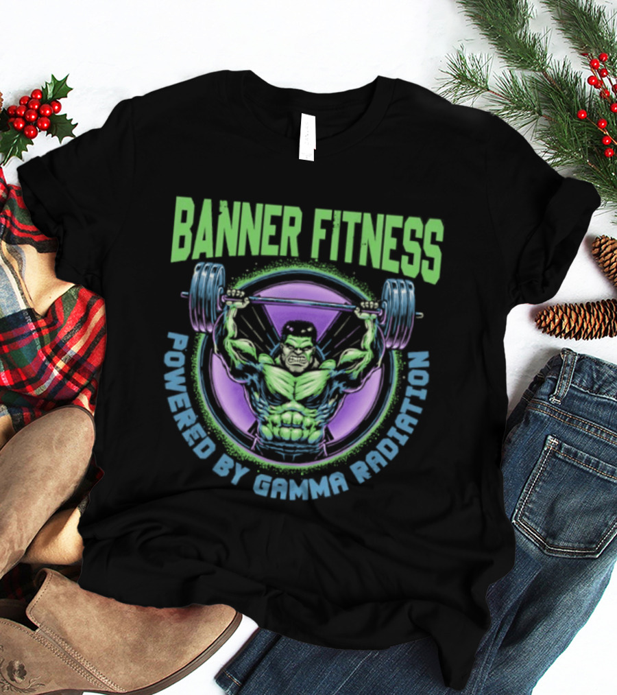 Banner Fitness Powered By Gamma Radiation Lifting Strength Hero T-Shirt