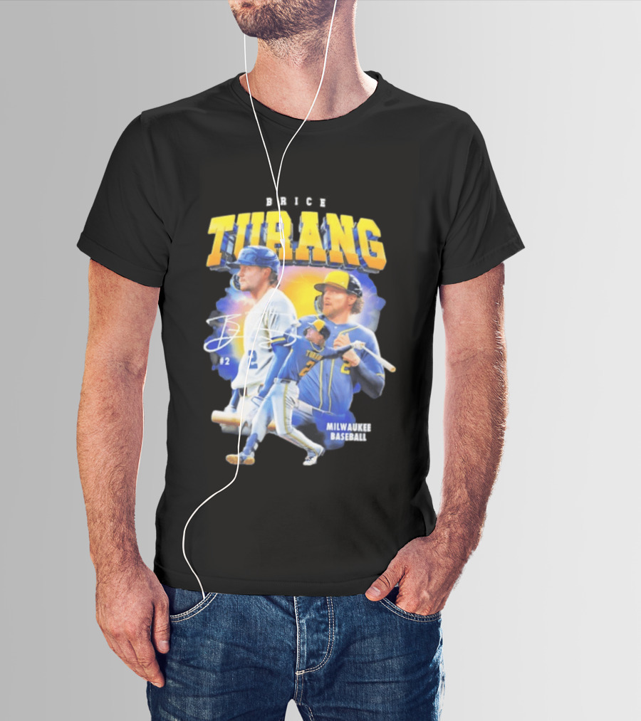 Brice Turang Milwaukee Brewers Baseball #2 T-Shirt