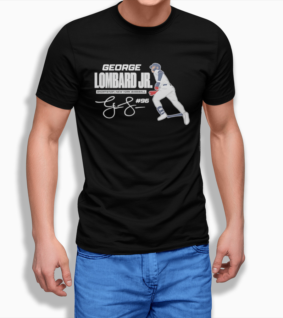 George Lombard Jr 96 New York Yankees MLB 2026 Baseball Player Series T-Shirt