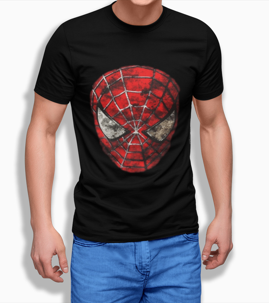 Spider Man 2 With Great Power Comes Great Responsibility Two Sided Iconic Mask T-Shirt