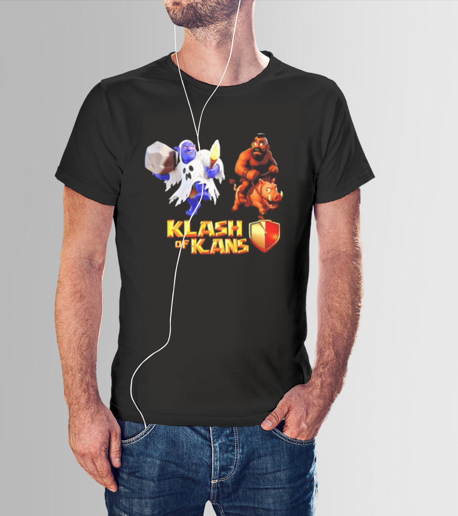 Klash Of Kans Clash Of Clans Mobile Game Barbarian Giant Characters T-Shirt