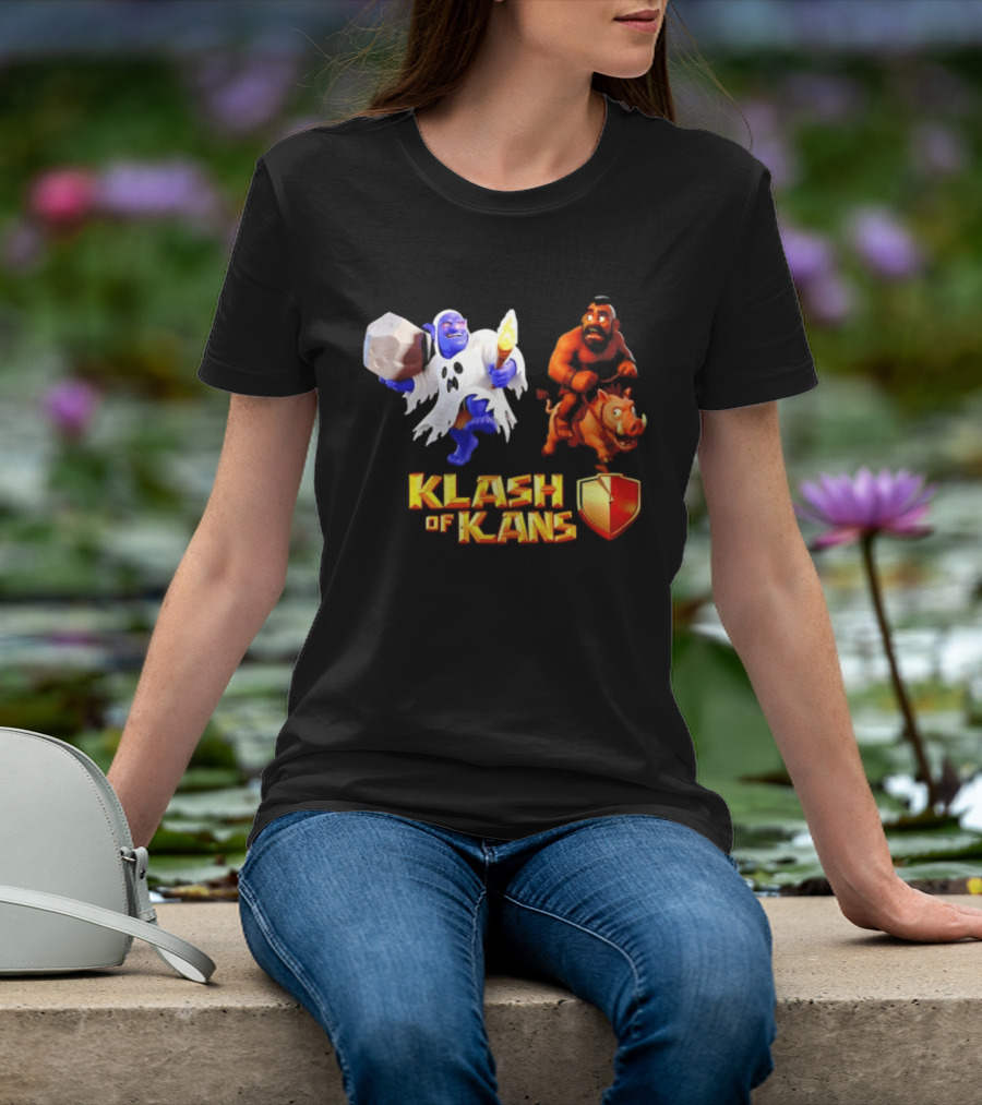 Klash Of Kans Clash Of Clans Mobile Game Barbarian Giant Characters T-Shirt