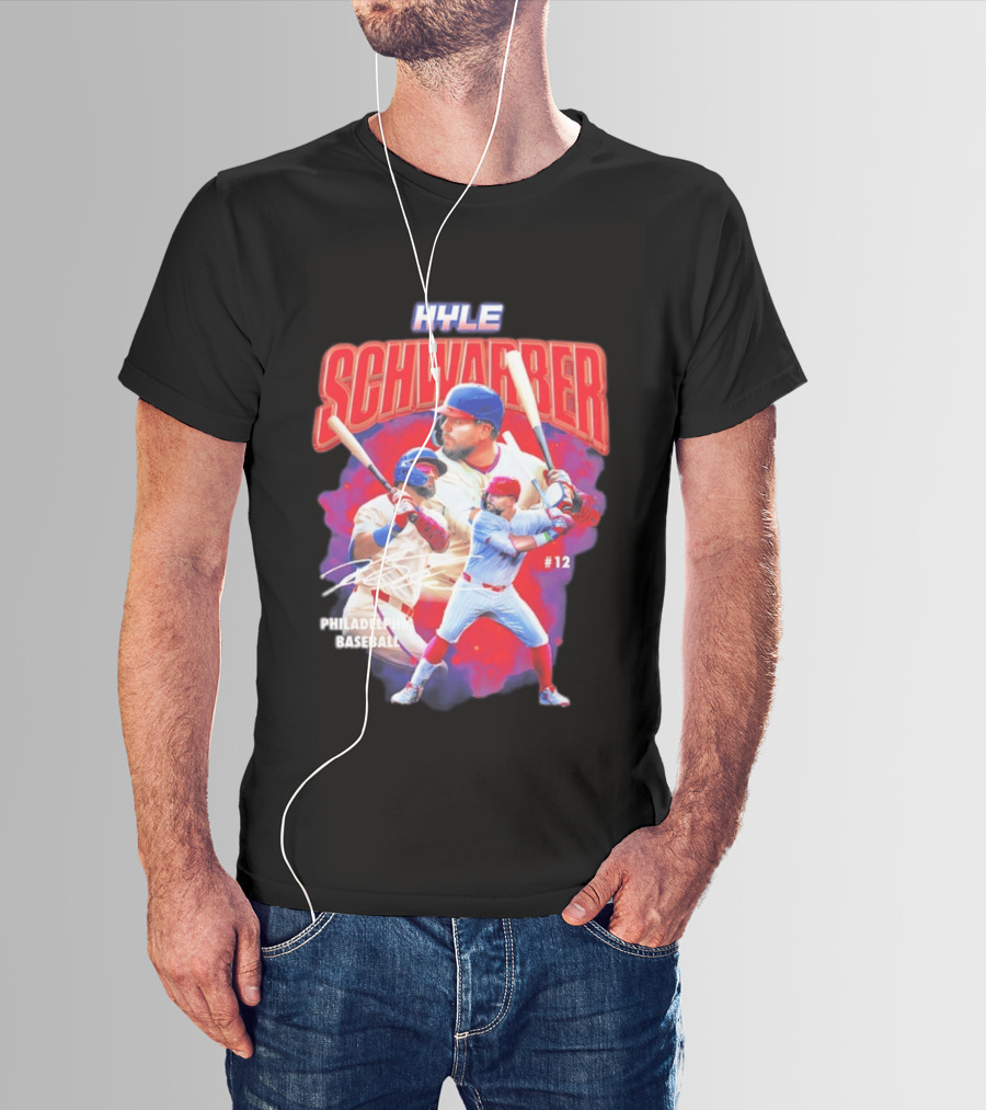 Kyle Schwarber Phillies Baseball #12 Collage 2026 T-Shirt