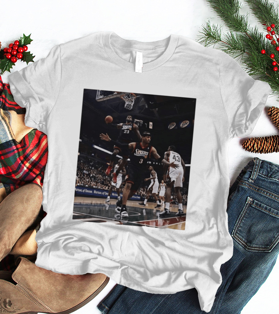 Philadelphia 76ers A.I. LeBron James Iconic Basketball Moment T-Shirt