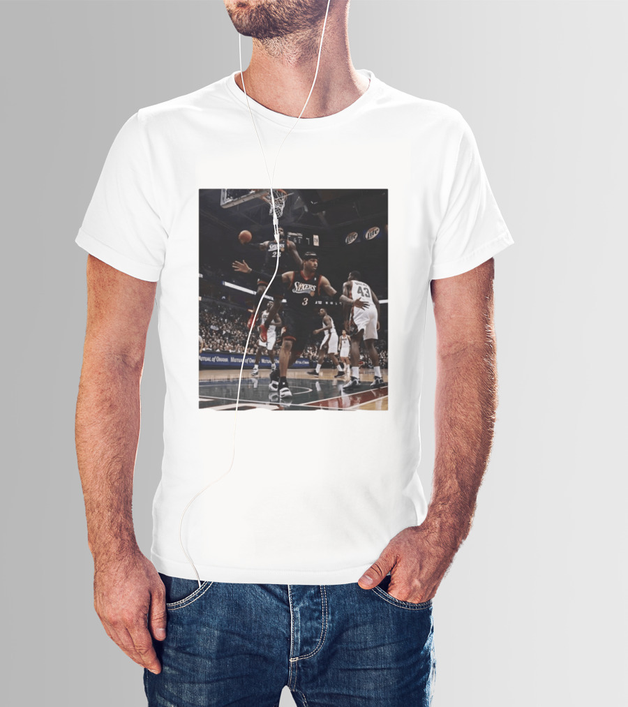 Philadelphia 76ers A.I. LeBron James Iconic Basketball Moment T-Shirt
