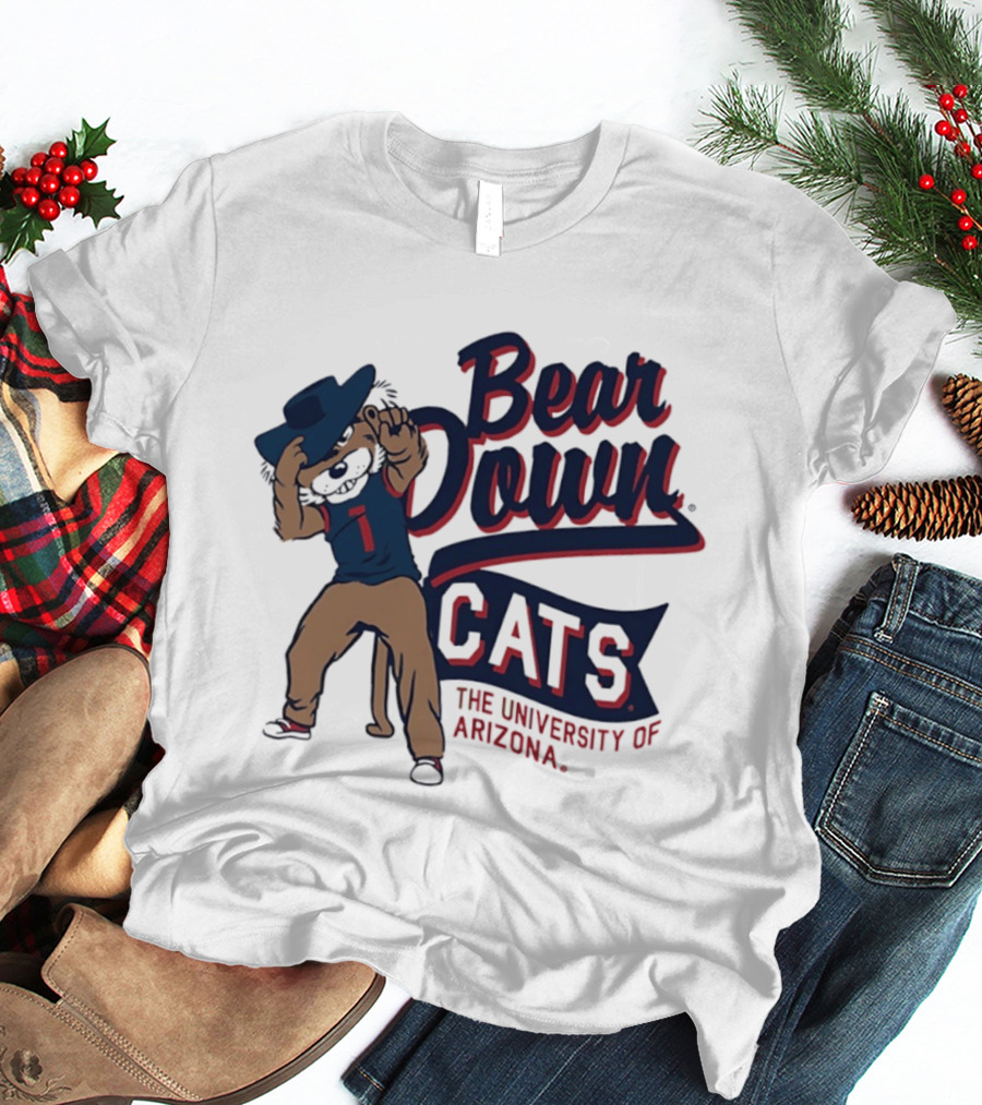 Bear Down Cats University Of Arizona Wildcat Spirit T-Shirt