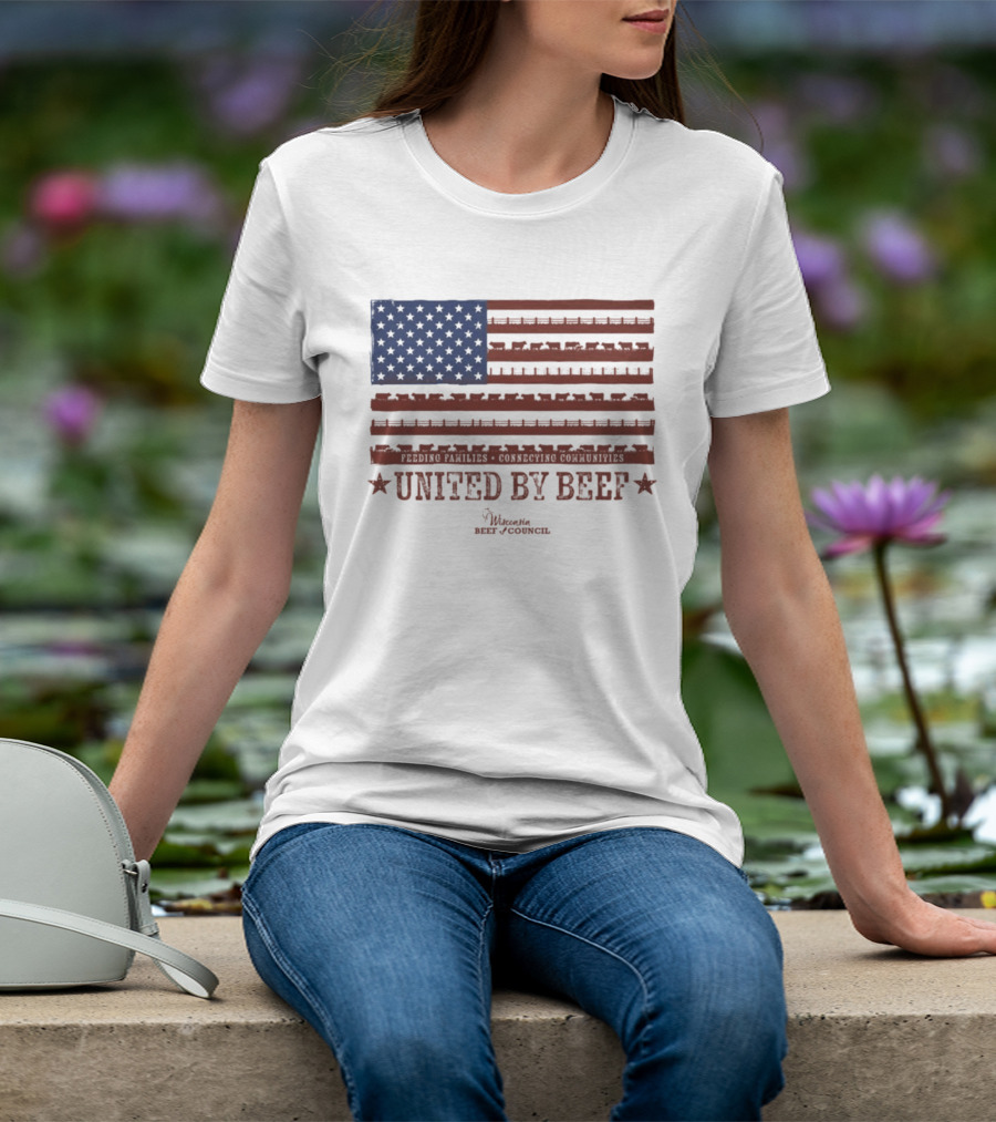 United By Beef Minnesota Beef Council American Flag Stars And Stripes T-Shirt