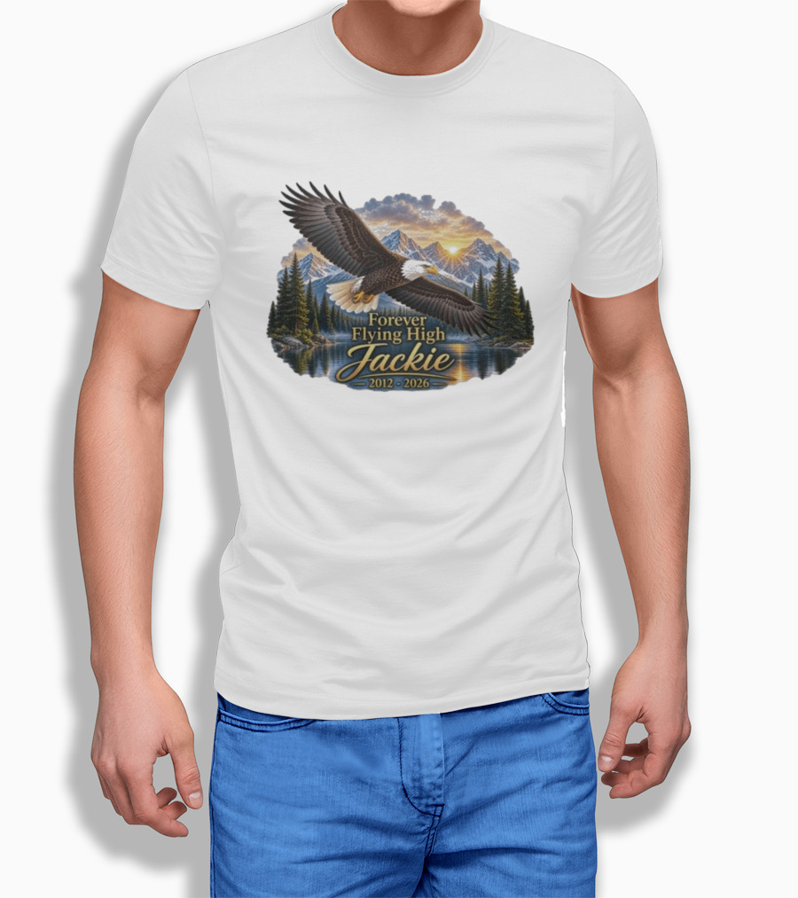 Forever Flying High Jackie Bald Eagle 2012 2026 Majestic Mountain Landscape T-Shirt