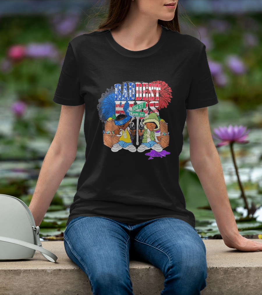 Baddest Kids 32nd St Naomi Ave Streetwear Adam22 Jaden Newman T-Shirt