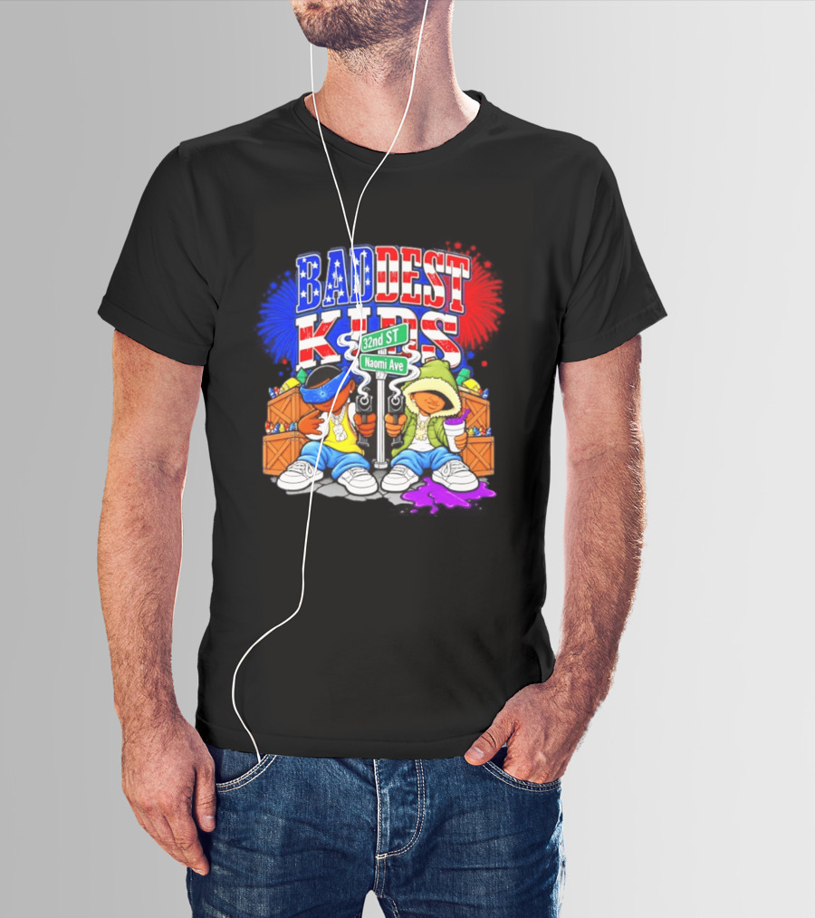 Baddest Kids 32nd St Naomi Ave Streetwear T-Shirt