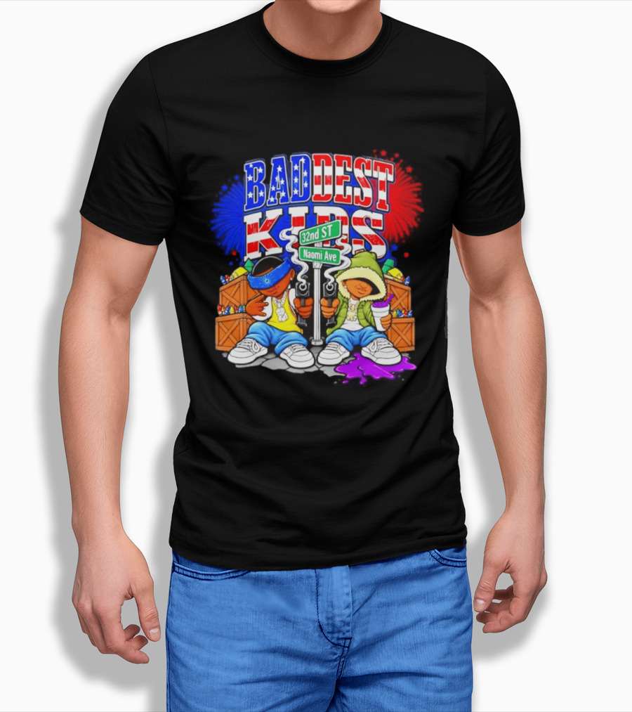 Baddest Kids 32nd St Naomi Ave Streetwear T-Shirt