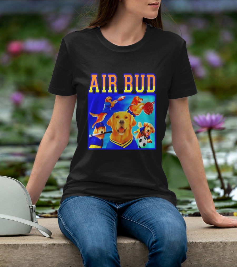 Air Bud Golden Retriever Basketball Football Soccer Sports Collage T-Shirt