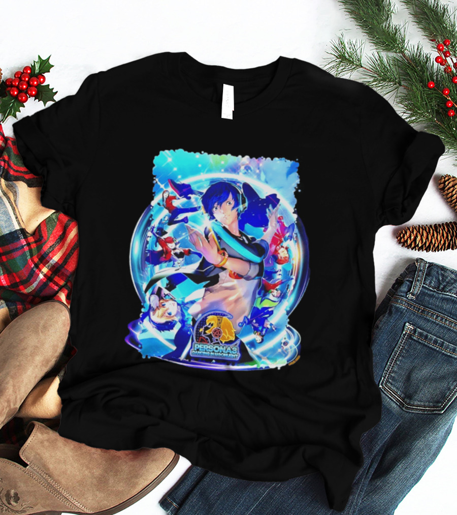 Persona 3 Dancing In Moonlight ATLUS Colorful Character Collage T-Shirt