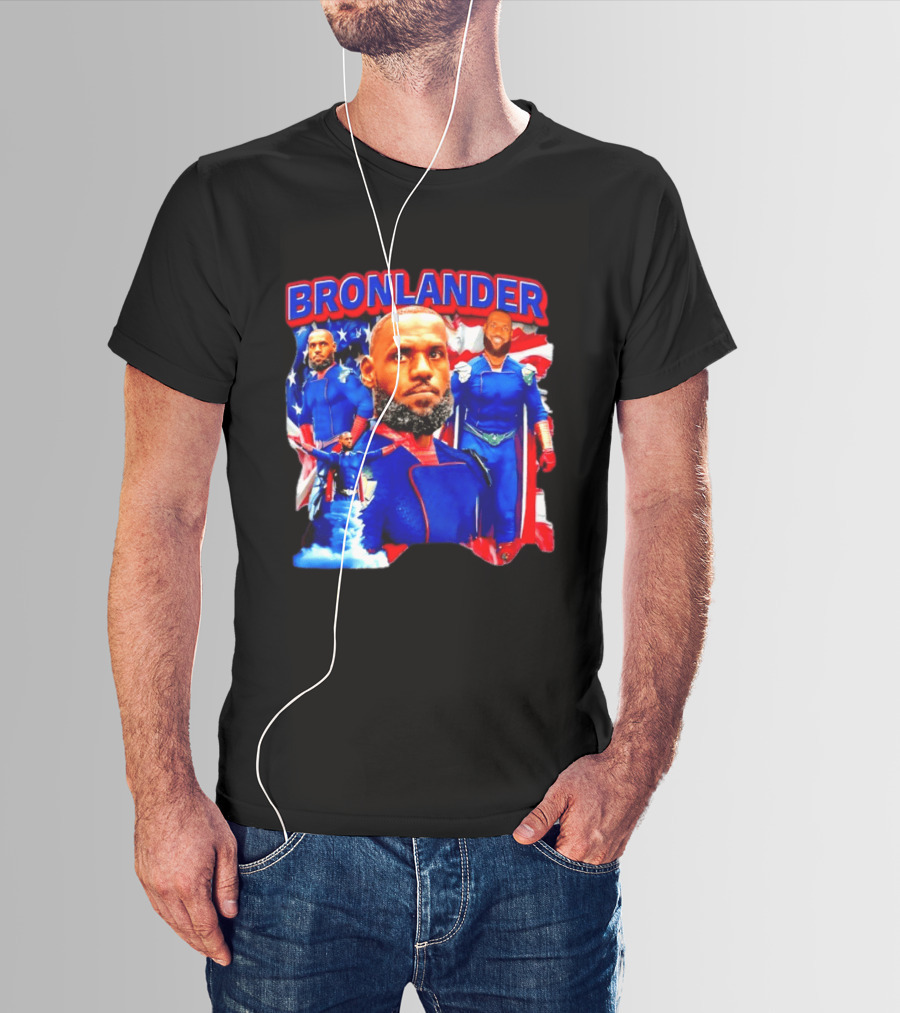 LeBron James Bronlander Basketball Superhero Fusion T-Shirt
