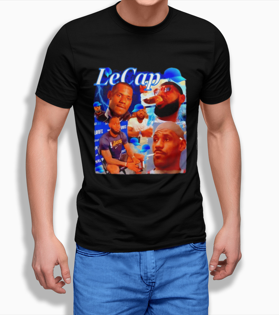 LeBron James LeCap Lakers Playoffs Meme T-Shirt