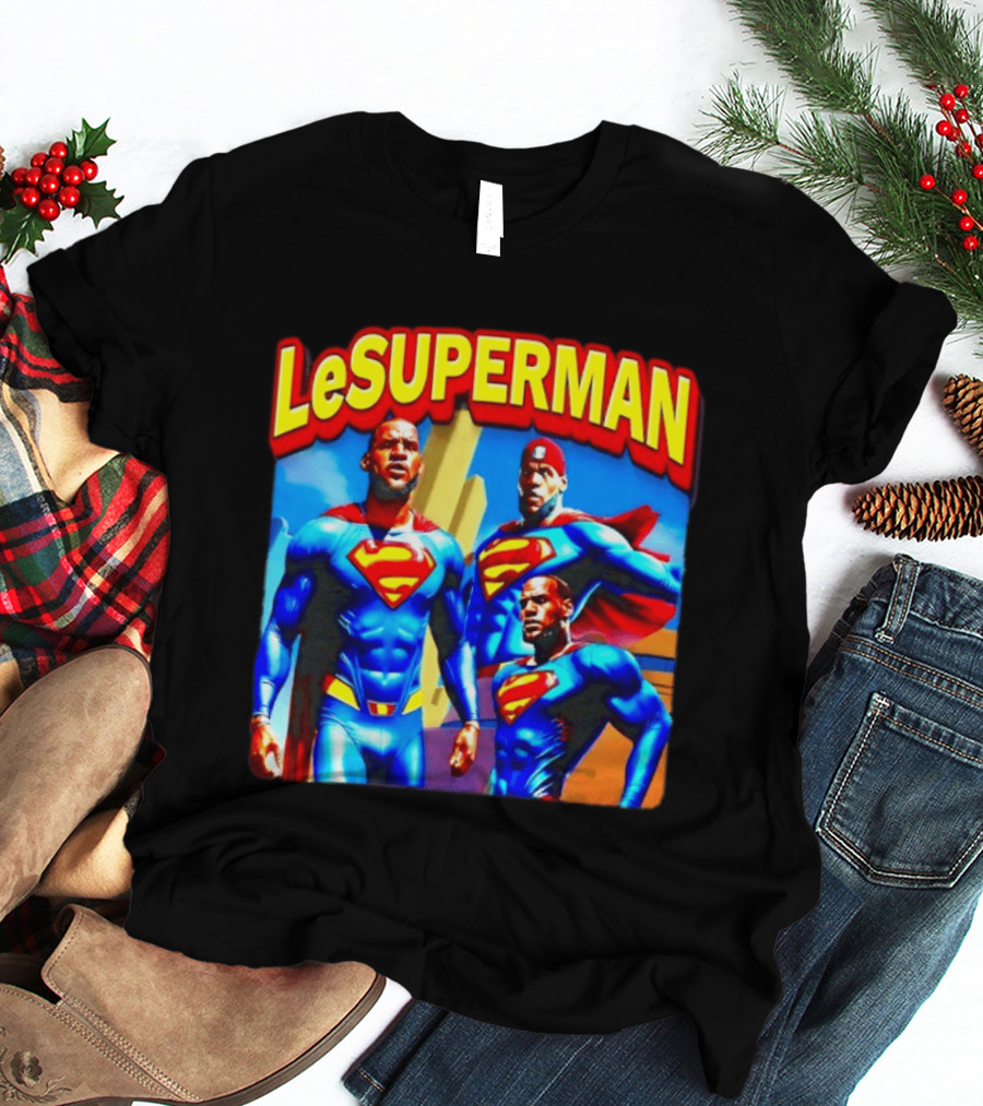 LeBron James LeSuperman Philadelphia 76ers Superhero T-Shirt