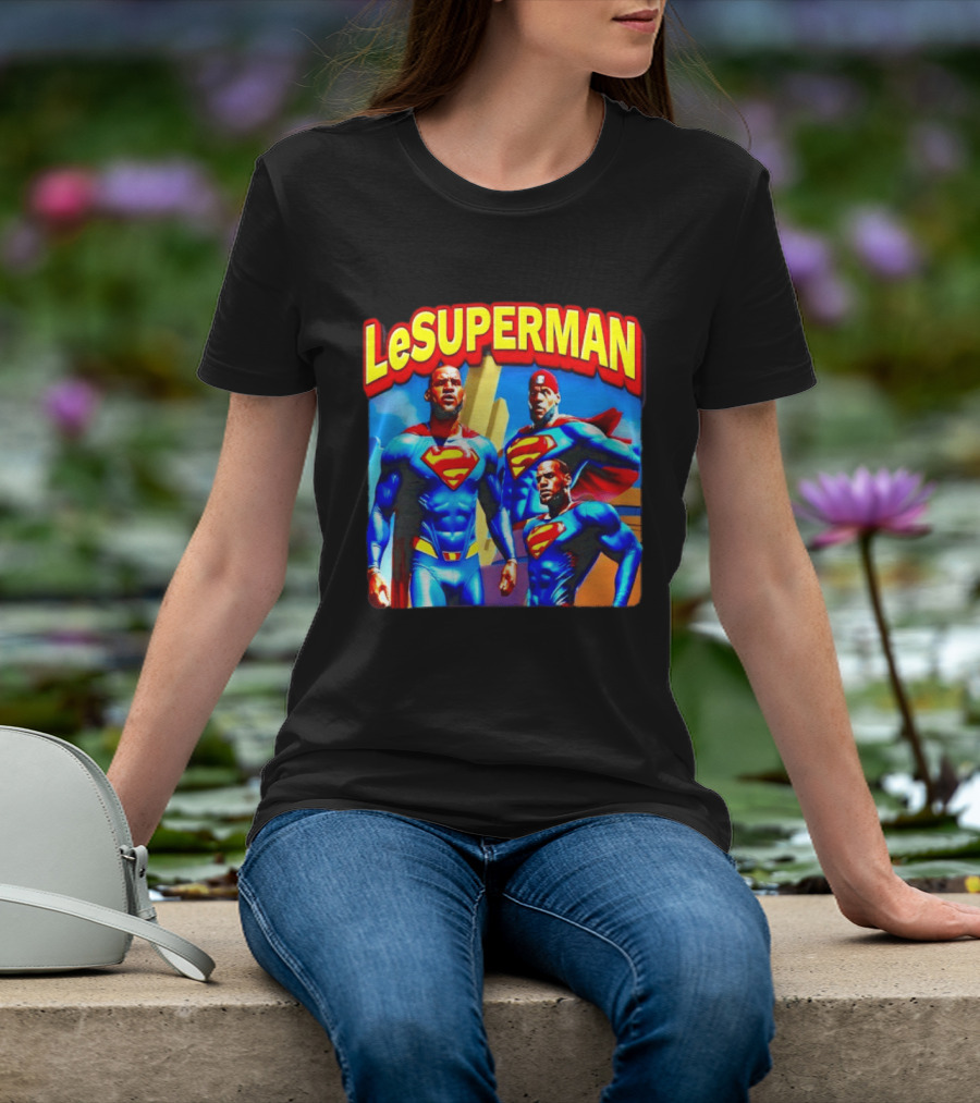 LeBron James LeSuperman Philadelphia 76ers Superhero T-Shirt